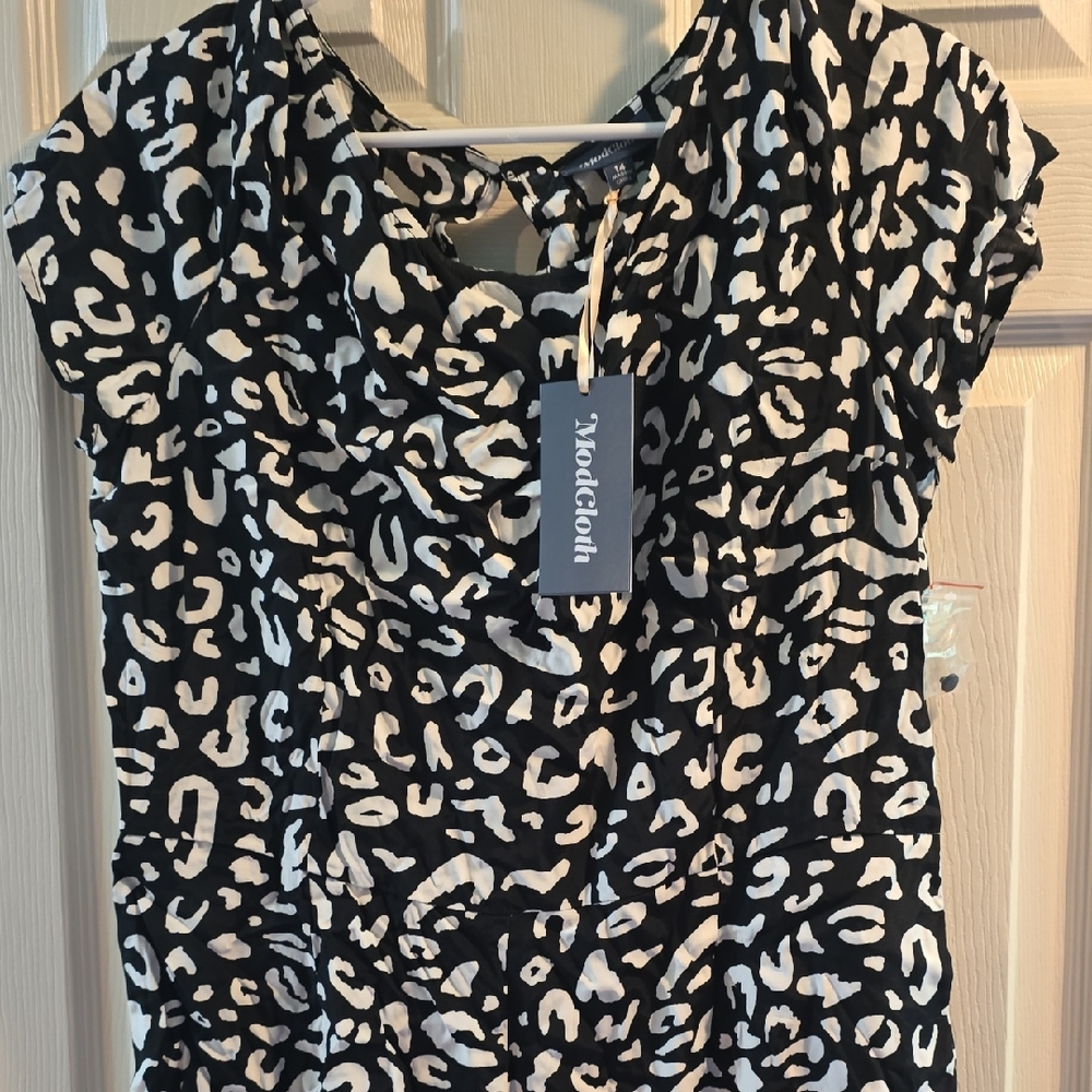 Modcloth Animal Print Jumpsuit